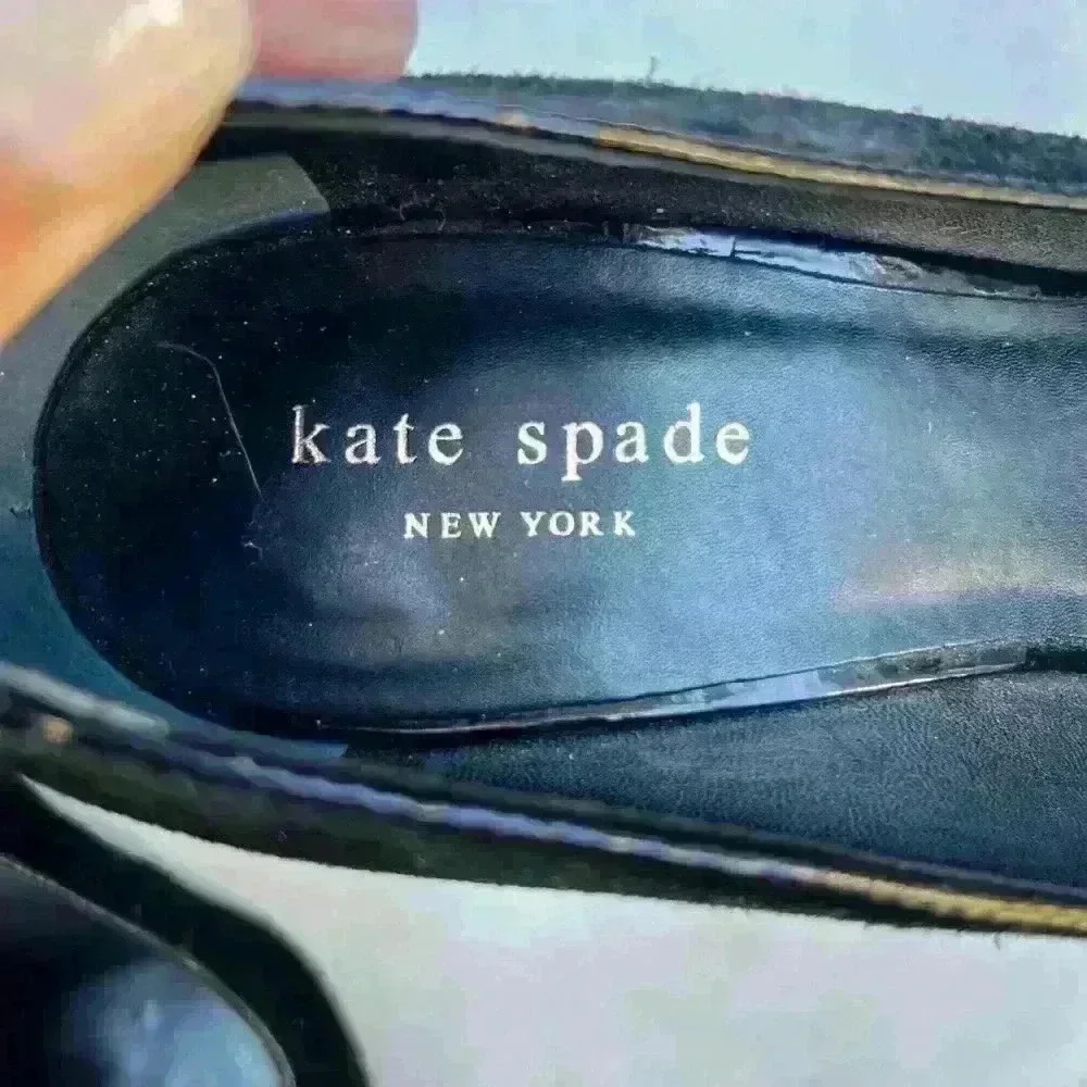 Kate Spade - Black Suede Round Toe Wedge Pumps - Size 7.5